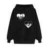 Moletom Tendência Marca Primavera 2025 Unissex Casais Estampa Amor Transfronteiriço Blusa com Capuz Feminina Modelagem Solta Moda Hoodie
