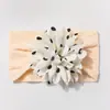 Diadema de Nylon Jacquard Nueva Europea y Americana para Bebé Pañuelo para la Cabeza de Niños Elástico con Flor Linda Accesorios Finos y Cómodos para el Cabello de Bebé