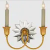 Luminária de Parede Retrô Americana Toda em Cobre Lâmpada de Parede de Fundo para Escada Casa Francesa Sala de Estar Luminária de Parede Simples Estilo Europeu Quarto Lâmpada de Parede ao Lado da Cama