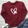 Ebay Sitio Independiente de Comercio Exterior Estampado de Trébol en Forma de Corazón Sudadera Holgada de Moda Cuello Redondo Manga Larga