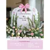 Decoración para el Primer Cumpleaños de Niña Fondo de Pared de Tablero KT Decoración Lazo Rosa Letrero de Bienvenida para Banquete de los 100 Días del Bebé