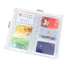 Carpeta de Almacenamiento A6 con Páginas Interiores de Tres Compartimentos, Páginas Fijas, Portatarjetas Impermeable, Páginas Rellenables para Tarjetas de Identificación de Oficina y Estudiante, Suministro Directo en Stock