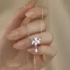 Colar S925 Prata Esterlina Esmalte Rosa e Roxo Cauda de Andorinha para Mulheres com Pingentes, Corrente Versátil Moda Estilo Fresco e Floresta para Clavícula Flor