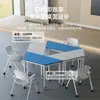 Escritorio de Aula para Aprendizaje Estudiantil Combinación Mesa para Actividades Grupales Estudiantiles Escritorio Combinado Trapezoidal Aula de Capacitación Inteligente