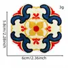 Patches de tecido bordados com padrão geométrico colorido, patches de estilo étnico, patches bordados por computador para roupas e bolsas, patches de reparo para furos