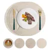 Tapete Isolante para Comida Ocidental Padrão Quadrado Tecido Tapete para Jantar em Casa Tapete para Tigela Hotel Tapete de Couro para Mesa de Jantar Impermeável e à Prova de Óleo Tapete Isolante