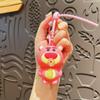 Llavero creativo de dibujos animados con forma de oso de fresa y burbuja, bonito muñeco de Pooh, colgante para bolso de pareja, pequeño regalo al por mayor