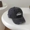 Gorra de Béisbol Rota para Bebé Coreana Verano Mezclilla Lavada Sombrero Infantil Exterior Moderno Protección Solar Gorra de Pico Venta al por Mayor
