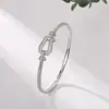 Pulseira com Fivela de Ferradura, Luxo Leve e de Alta Qualidade, Cheia de Diamantes, Pulseira Exquisita, Estilo Casal, Celebridade da Internet, Pulseira Versátil e Fashion em Ouro Rosé