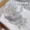 Accesorios para Uñas, Cuentas de Cristal Transparente Hielo, Pedrería Apilada, Cuentas de Sirena, Tamaños Mixtos Coloridos, Decoraciones para Uñas al por Mayor