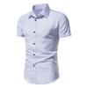 Amazon Aliexpress Comercio Exterior Nueva Camisa de Manga Corta Estampada para Hombre de Talla Grande Talla Europea Camisa Casual de Moda para Hombre