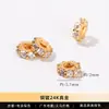 Cuentas Espaciadoras Chapadas en Oro de Alta Retención de Color, Cuentas Barril con Gema Incrustada de Esmalte Vintage, Accesorios de Cobre para Joyería DIY al por Mayor
