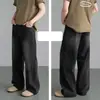 Jeans para Hombre Transfronterizos Sudeste Asiático Estilo Caliente Lavados de Pierna Ancha Hombres Retro Desgastados Sueltos de Pierna Recta