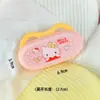 Peine plegable con estampado de dibujos animados lindos y alto valor estético, espejo y peine integrados, peine pequeño para viaje, peine compacto portátil para peinar el cabello