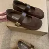 Zapatos Retro Mary Jane First Encounter Season para Mujer Otoño 2026 Nuevo Estilo con Falda Hebilla Metálica Velcro Zapatos de Ballet