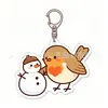 Pingente Chaveiro Acrílico Pisco-de-peito-ruivo Europeu Desenho Animado Criativo Presente Decoração de Mochila Mercadoria de Anime Transfronteiriça
