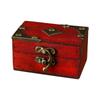 Caja de Almacenamiento de Madera Retro Hecha a Mano, Caja de Contraseña de Almacenamiento Antigua con Tapa Abatible, Caja de Madera Pequeña para Atrezzo de Rodaje de Películas y Televisión Chinas