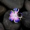 Joias Transfronteiriças Mais Vendidas para Mulheres Esmalte Azul Tailandês Anel Artesanato Borboleta Flor Fábrica Atacado