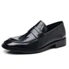 Mocasines de vestir para hombre de punta cuadrada de cuero genuino, zapatos formales para hombre sin cordones de piel de vaca de capa superior, disponibles para venta al por mayor
