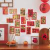 Novos adesivos de parede de cartão de texto chinês, adereços de fotos em estilo chinês, adesivos de renovação de quarto, decoração de ano novo, cartão