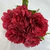 5 Cabeças Lanting Fugui Peônia flor artificial decoração de casa flor falsa flor de mão para casamento Flor de seda feita à mão para guia de estrada atacado