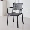 Cadeiras de Jantar de Plástico Vazadas para Hotéis, Pousadas e Uso Doméstico; Cadeiras de Plástico Empilháveis; Cadeiras de Espera para Lojas de Chá com Leite; Cadeiras com Encostos