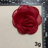 Tecido de Organza Estilo Coreano com Borda Queimada Flor Estéreo Acessórios de Cabelo Artesanais DIY Carimbos para Cabelo Acessórios para Corsage 10cm