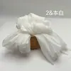 Tela de Organza con Textura Plisada de Poliéster con Patrón de Copos de Nieve, Vestido Camisero Ligero, Tela con Adorno de Encaje Lolita
