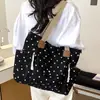 Bolso de Hombro Ruien de Moda Versión Coreana Nuevo Bolso de Mano de Lunares Bolso Cruzado Casual Relajado para Estudiante