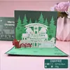 Cartão de felicitações de Natal cartão tridimensional árvore de Natal 3D cartão tridimensional cartão pequeno criativo de Natal negócio de atacado