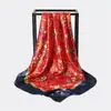 Bufanda de Seda Transfronteriza Europea y Americana de Amazon, Bufanda Cuadrada de 90, Moda de Alta Gama, Pañuelo Versátil para la Cabeza para Mujeres, Venta al por Mayor