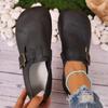 Hebilla de Cinturón Plana Retro Zapatos de Suela Baja de una Sola Capa para Mujer Transfronterizos Nuevo Estilo Slip-on Zapatos Mocasines Perezosos Zapatos de Lona Amazon