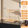 Portavasos, organizador de tazas, estante de almacenamiento, estante de tazas de té de doble capa, estante de almacenamiento de juegos de té, bandeja, para uso doméstico, escritorio, para colocar tazas y vasos de agua