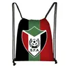 Bolsa com Cordão para Futebol da Copa do Mundo Transfronteiriça de 2026 com Estampa do Logo da Equipe, Mochila com Cordão de Poliéster, Bolsa de Armazenamento de Grande Capacidade