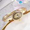 Reloj Ovalado Romano de Venta Caliente para Mujer, Pulsera de Bañera, Reloj de Cuarzo de Alta Gama de Moda Estilo Chanel