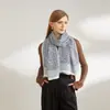 Lenço Longo de Veludo Fino com Letra H Moda Transfronteiriça para Roupas de Trabalho Diárias Femininas Lenço de Seda Proteção Solar Xale Elegante Pronto para Venda
