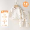 Roupas de Bebê Outono e Inverno Quente Bebê Cintura Alta Proteção da Barriga Acolchoado Camada Base Dividido Roupa Íntima Roupas de Outono Traje de Algodão Puro