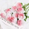 Flores Artificiais Rosa Gelo Triturado Estilo Ins Atacado Rosas Azuis Decoração de Sala de Estar Dia dos Namorados Flores Falsas Arranjo de Cena para Salão de Casamento