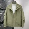 Jaqueta masculina com gola alta, coleção primavera/outono, top casual masculino moderno estilo coreano, roupa da moda para jovens, novo estilo 2026