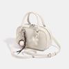 Bolso de Bolos de Diseño Coreano para Mujer, Lindo Bolso de Mano Retro Nuevo de Primavera y Verano, Bolso Boston Cruzado al Hombro