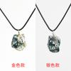 Colgante de Piedra Bruta de Cristal Natural con Envoltura de Alambre, Accesorio de Collar de Piedra de Amatista Fluorita Rosa y Blanca Europea y Americana, Citrino