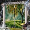 Cortina Impermeable para Ventana de Pantalla para Exteriores de Comercio Exterior de Fábrica Pabellón Moderno Transfronterizo Amazon Toldo Parasol Serie Bosque