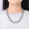 Exagerado Estilo Europeo y Americano para Hombres Cadena Cubana de Espina Corta Full Diamante Fresca Collar Joyería Accesorios de Fiesta Trendy para Discoteca