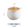 Botella de cerámica para condimentos de una sola olla, un solo frasco, frasco de sal, suministros de cocina, caja de condimentos, frasco de condimentos, frasco de especias, estante para condimentos, venta al por mayor