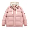 Chaqueta de Algodón de Invierno 2026 para Hombre Gruesa Falsa de Dos Piezas Ropa Exterior Estilo Pareja para Mujer Chaqueta Acolchada con Capucha 9 Colores No