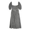 Vestido Cuadrado de Manga Abullonada para Mujer, Dos Formas de Usar, Vestido Tubo, Vestido Largo de Verano para Mujer Estilo Francés