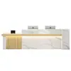 Novo balcão de recepção de empresa estilo chinês, balcão de bar, balcão de caixa, balcão de saguão, design moderno e minimalista, adequado para pequenas lojas e escritórios