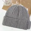 Sombrero de estilo coreano, gorro corto de punto cálido para otoño e invierno, gorro de lana con forma de melón para hombre, gorro de lana con cúpula para mujer, gorro frío sin ala retro a la moda