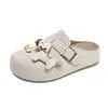 Nuevos Zapatos Birkenstock Primavera 2026 Estilo Coreano para Estudiantes Femeninas Slip-On Medio Slip Zapatos Casuales Estilo Callejero Y703