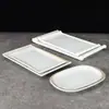 Prato Retangular de Melamina A5 Louça de Hotel Prato de Acompanhamento Prato para Hot Pot Churrasco Bandeja de Sushi Imitação de Porcelana Uso Comercial